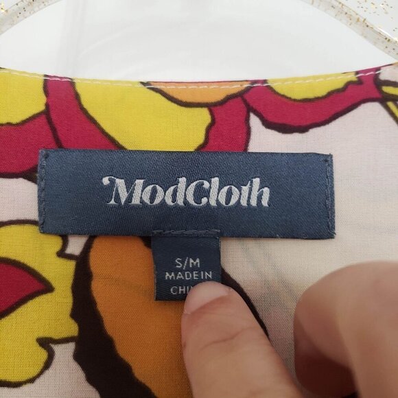 Modcloth Certainly Styled Kimono Floral Bell Sleeve Cardigan Womens Size Medium - Picture 4 of 9